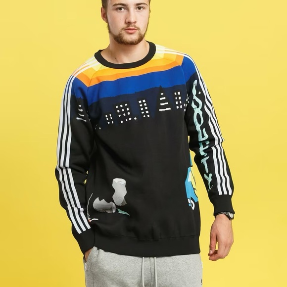 adidas Originals Other - adidas Originals X United Arrows & Sons Crewneck Black Sweatshirt Size XL
